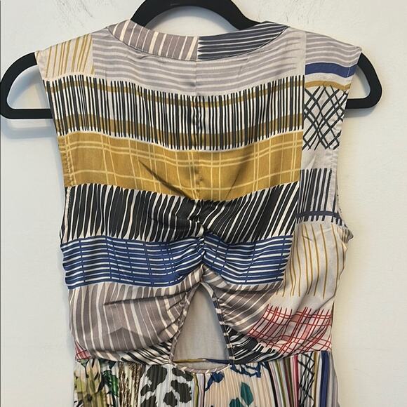 Geisha Designs Striped and Patterned Dress Pleated Skirt Unique Size 2 - Picture 4 of 9